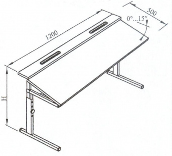 СТО2прРН Стол ученический регулир. по высоте и наклону столешницы (0-15 град) р гр.2-4 /Бук/