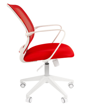 Офисное кресло CHAIRMAN 698 белый пластик TW-19/TW-69 красный