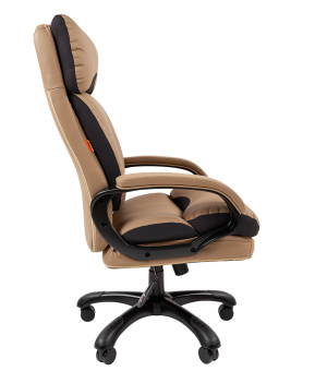 Офисное кресло CHAIRMAN 505 экопремиум бежевый (черный пластик)