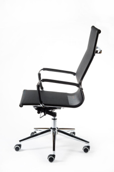 Кресло офисное / Helmut Black Хельмут / (black) сталь+хром / черная сетка