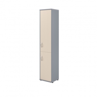 Шкаф колонка с глухой средней и малой дверьми СУ-1.3(R) Клен/Металлик 406x365x1975