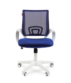 Офисное кресло CHAIRMAN 696 white белый пластик TW-10/TW-05 синий