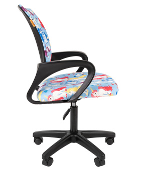 Кресло CHAIRMAN KIDS 103 LT BLACK ткань единороги