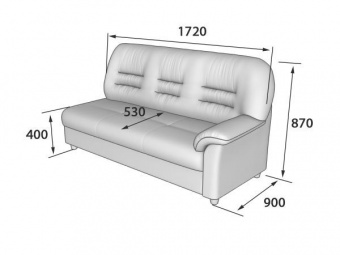 PREMIER Секция 3-местная с лев подлокотником 1720х900х870 кат.1