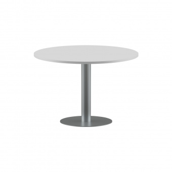 Конференц стол ПРГ-100 Белый/Алюминий D1000x750