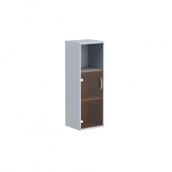 Шкаф колонка с малой стеклянной дверью СУ-2.2 Металлик 406x365x1200